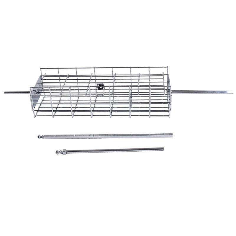 Lifespace Spit Roast Grill Basket - Standard Deep Adjustable - Chrome 