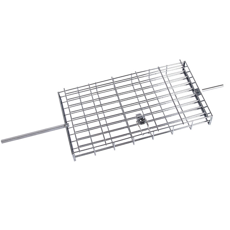 Lifespace Spit Roast Grill Basket - Standard Flat Adjustable - Chrome