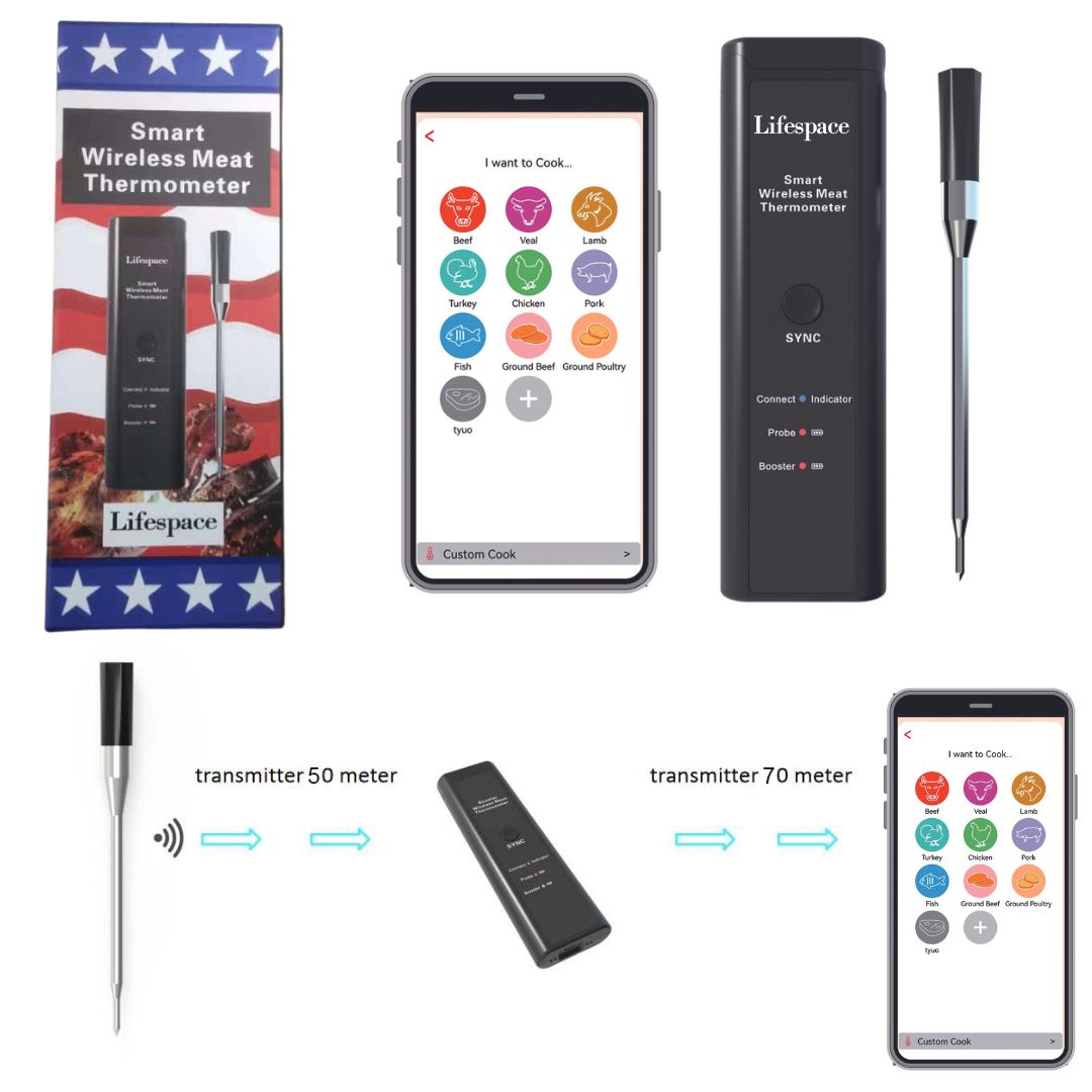 Lifespace Premium Smart Bluetooth Probe Thermometer