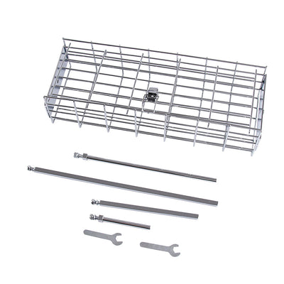 Lifespace Spit Roast Grill Basket - Standard Deep Adjustable - Chrome 