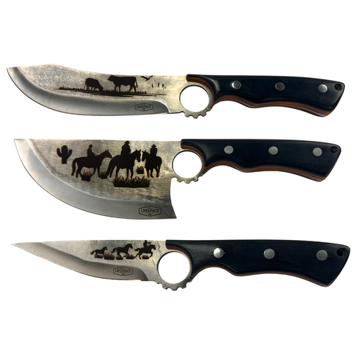 Lifespace Limited Edition Cowboy Kitchen Knife Set - "Cowboy Series"