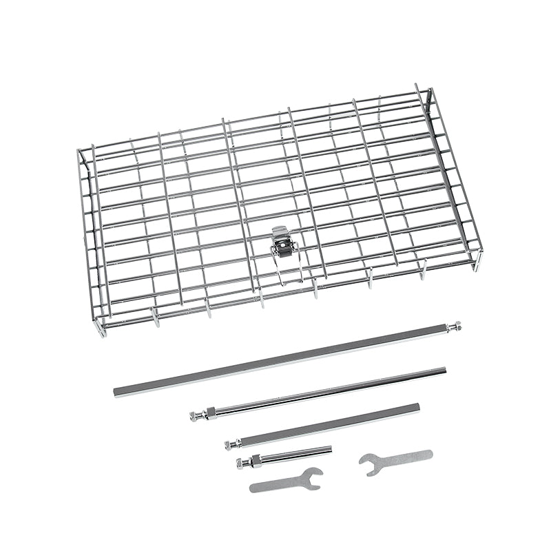 Lifespace Spit Roast Grill Basket - Standard Flat Adjustable - Chrome