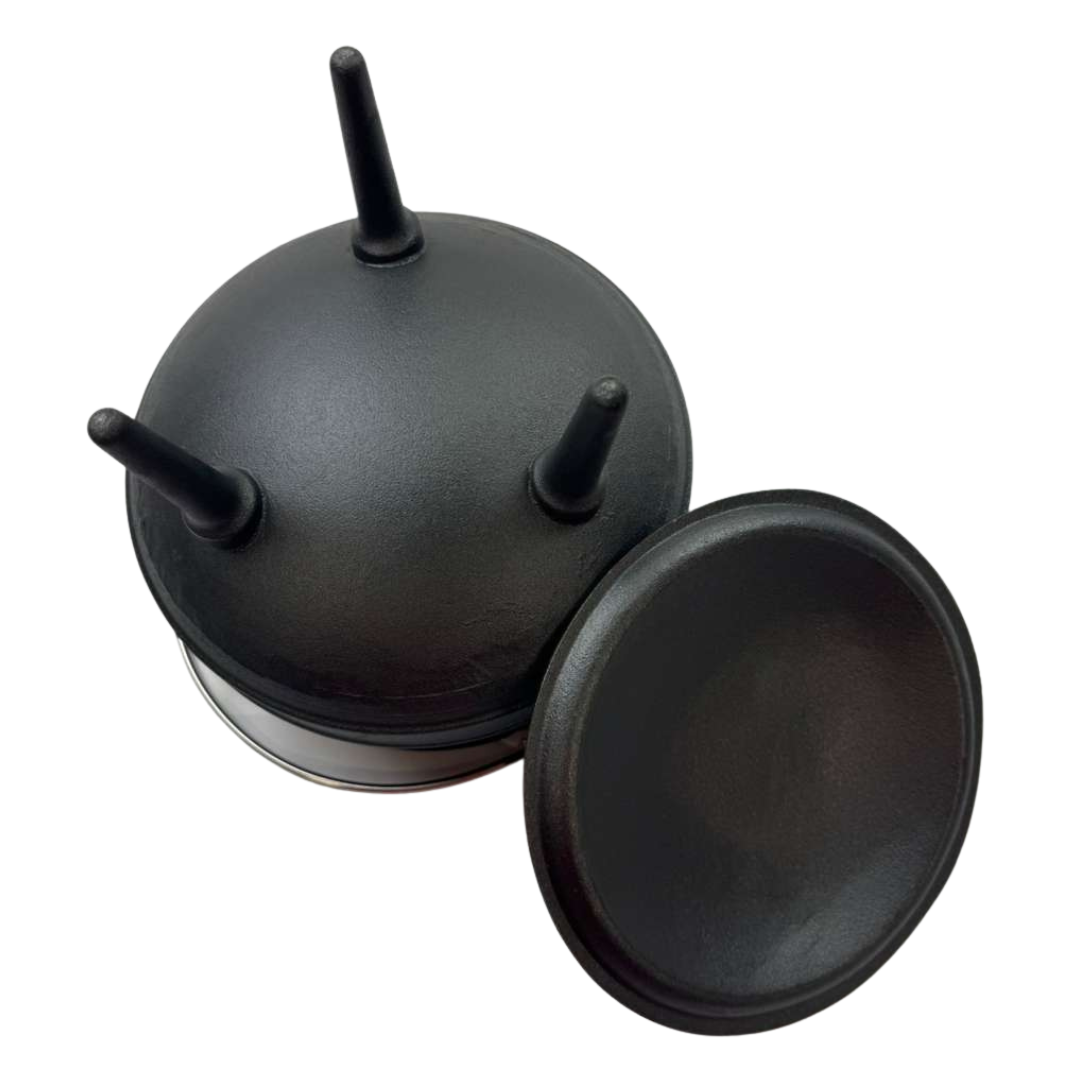 Lifespace No2 Cast Iron African Potjie Cooking Pot / Cauldron with Legs (6.3 Quart)
