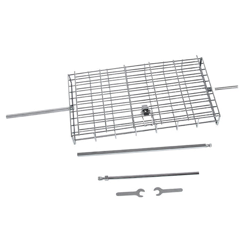 Lifespace Spit Roast Grill Basket - Standard Flat Adjustable - Chrome