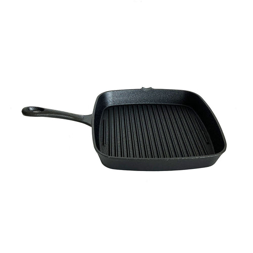 Lifespace Cast Iron Square Griddle Pan - 10"