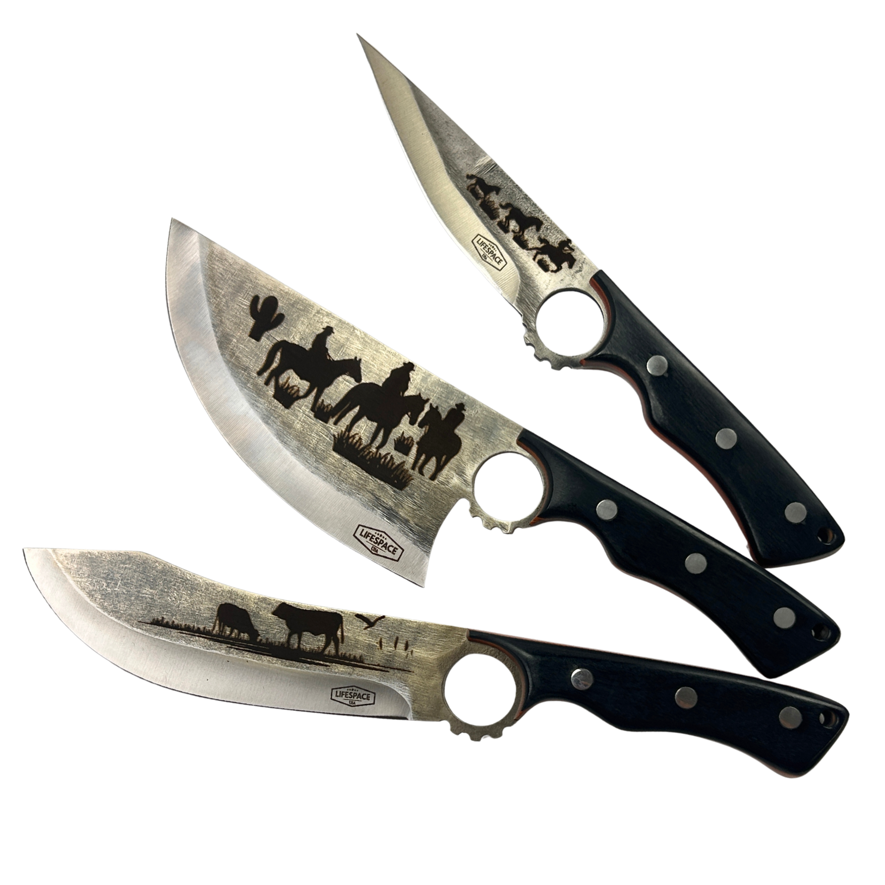 Lifespace Limited Edition Cowboy Kitchen Knife Set - "Cowboy Series"