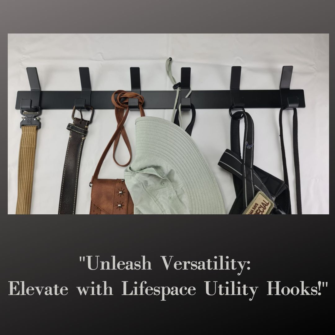 Lifespace 30in Rustic Industrial Bespoke Utility Hook - 6 hooks