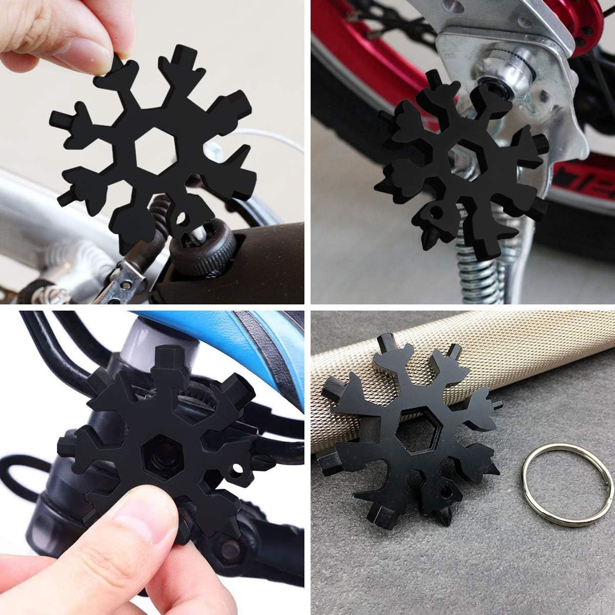 Lifespace 18-in-1 420 Stainless Steel Snowflake Multi Tool - Black