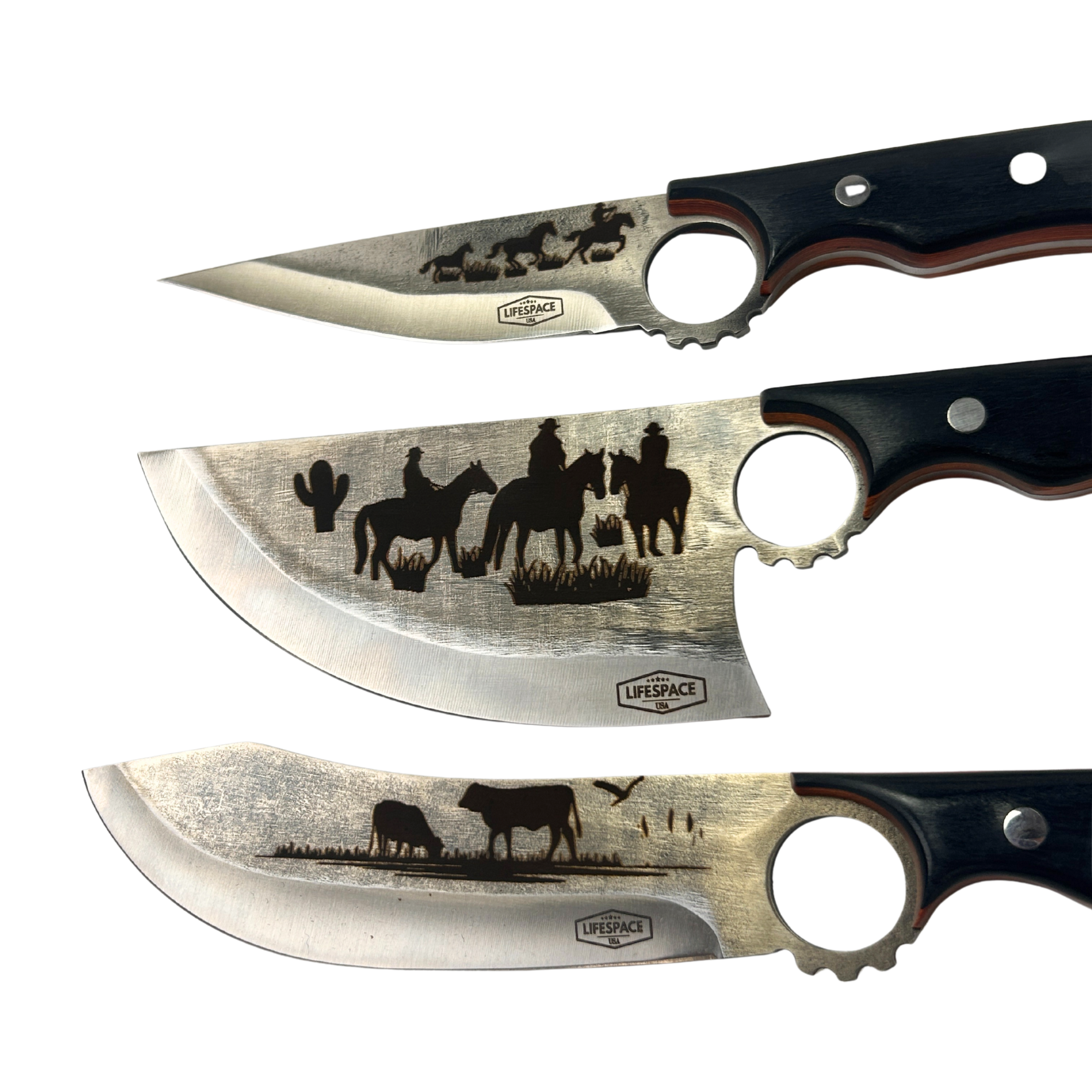 Lifespace Limited Edition Cowboy Kitchen Knife Set - "Cowboy Series"
