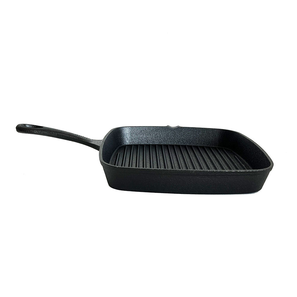 Lifespace Cast Iron Square Griddle Pan - 10"