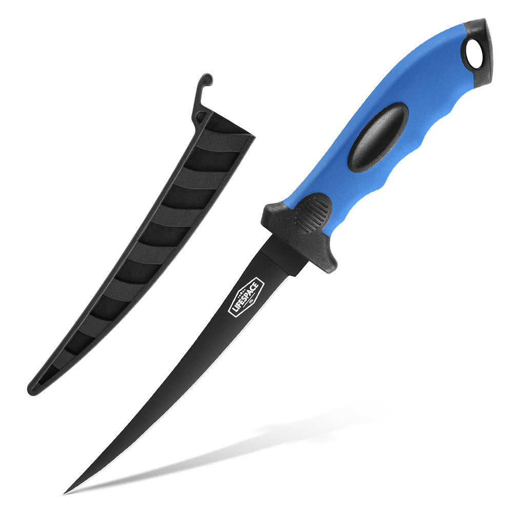 Lifespace 6" Stainless Steel Fish Filleting Knife With Sheath