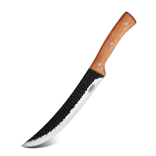 Lifespace 8" Butcher Breaking Knife with Rosewood Handle & Sheath
