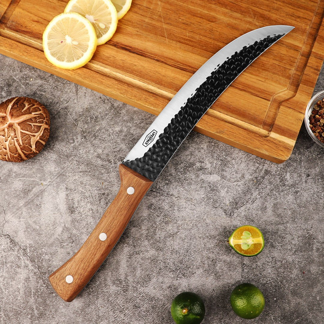 Lifespace 8'' Slaughter Knife with Rosewood Handle & Sheath