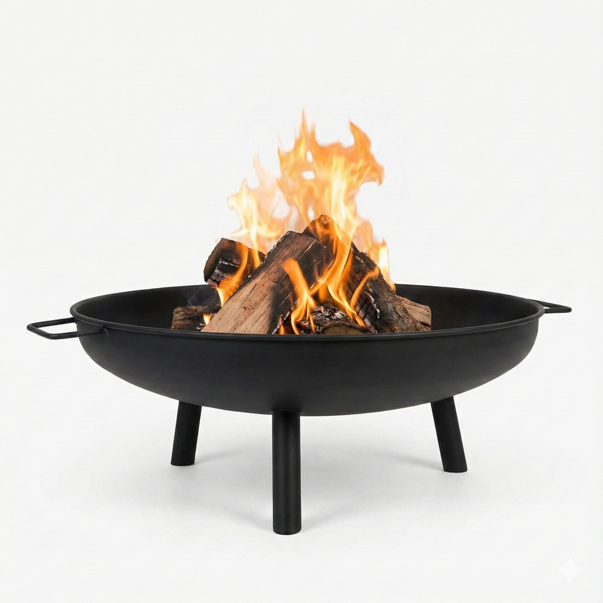 Lifespace 23" Bonfire Bowl Firepit — Heavy-Duty Steel with Carry Handles