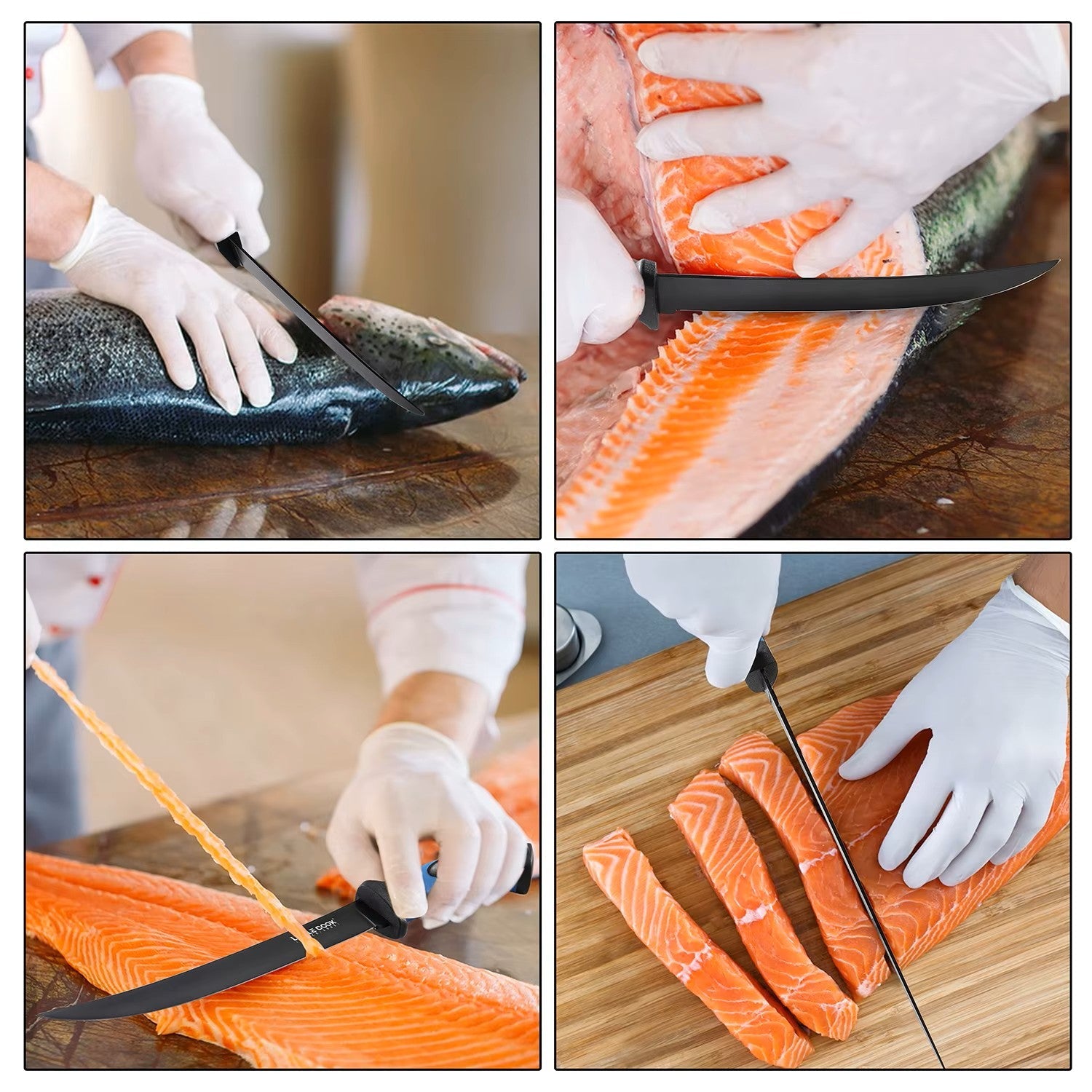 Lifespace 9" Stainless Steel Fish Filleting Knife With Sheath