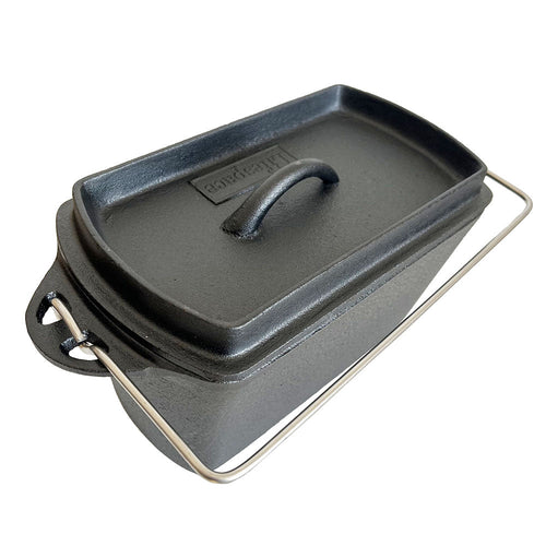 Lifespace Cast Iron Bread Pot with Handle & Carry Bag — Pre-Seasoned & Ready to Use