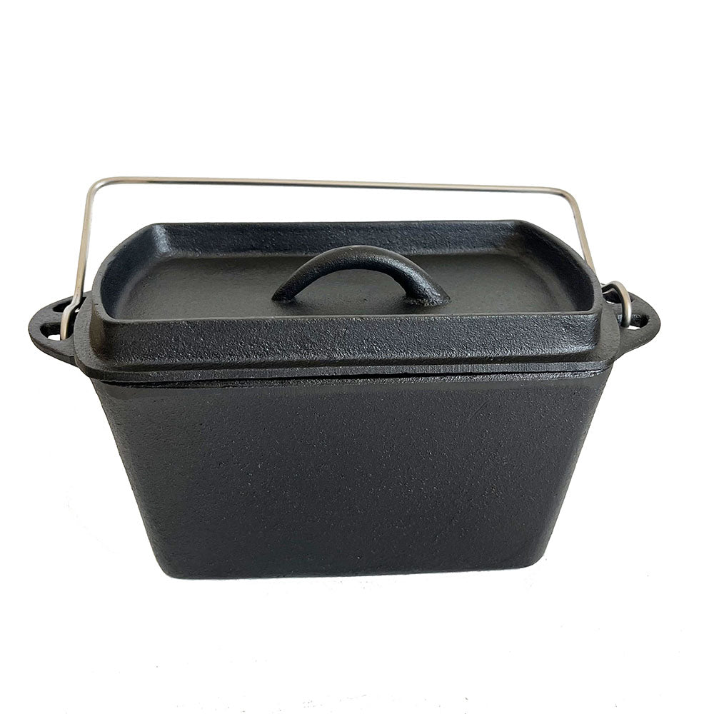 Lifespace Cast Iron Bread Pot with Handle & Carry Bag — Pre-Seasoned & Ready to Use