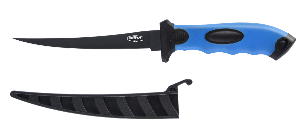 Lifespace 6" Stainless Steel Fish Filleting Knife With Sheath