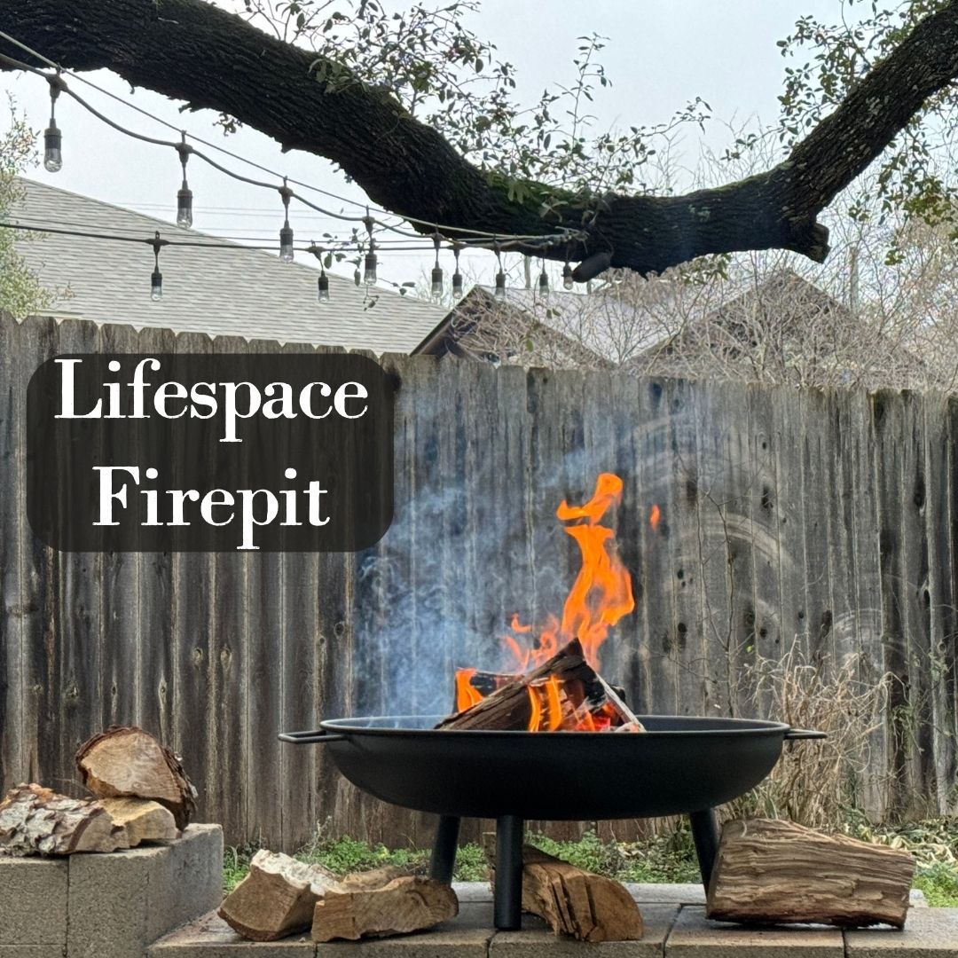 Lifespace 23" Bonfire Bowl Firepit — Heavy-Duty Steel with Carry Handles