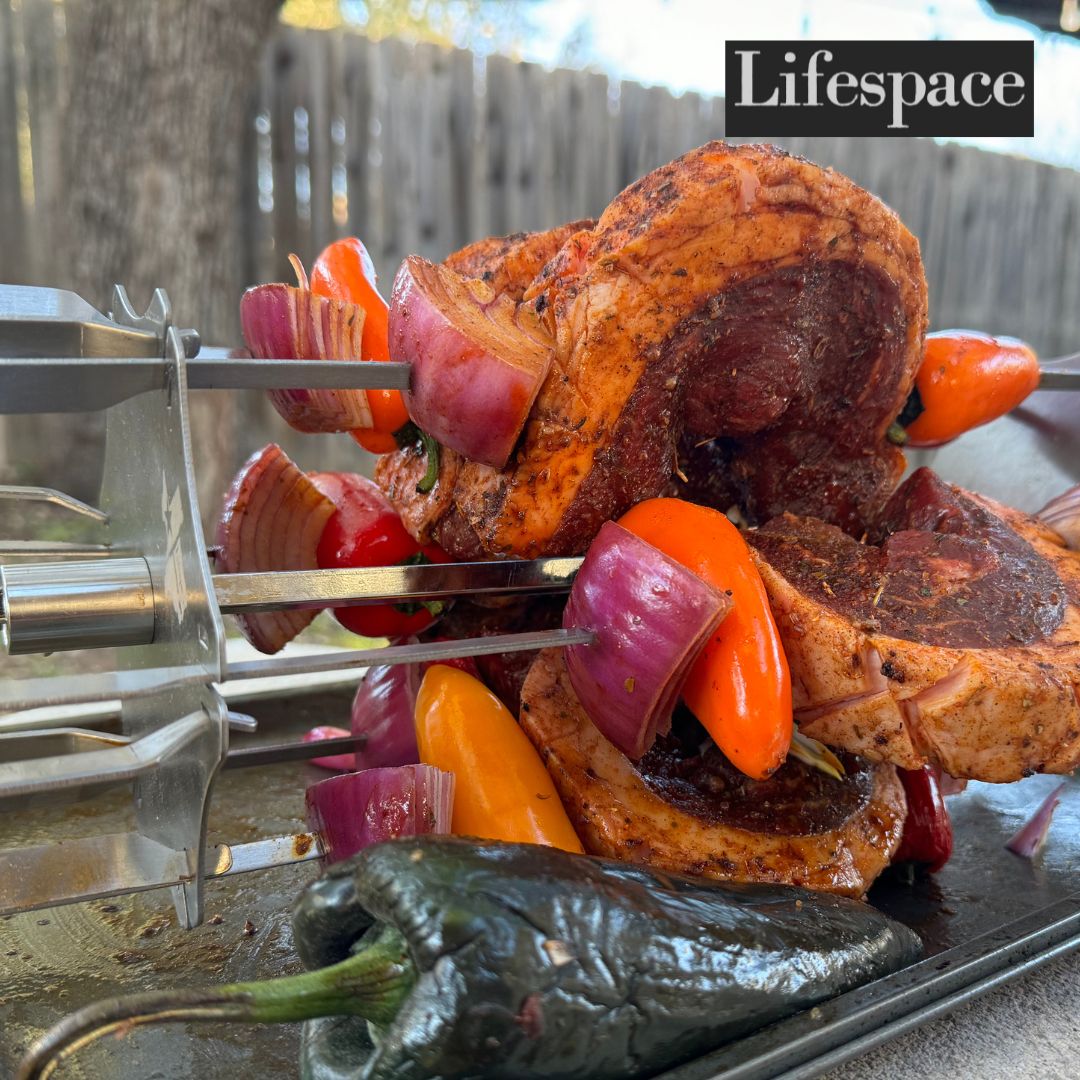 Lifespace Spit Roast Grill Skewer Set