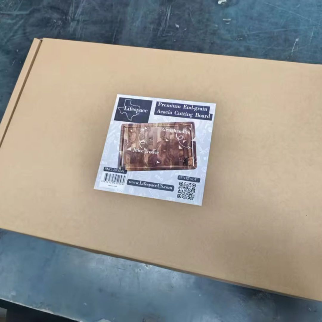 Lifespace Premium Acacia End-Grain Cutting Board - 18" x 12"