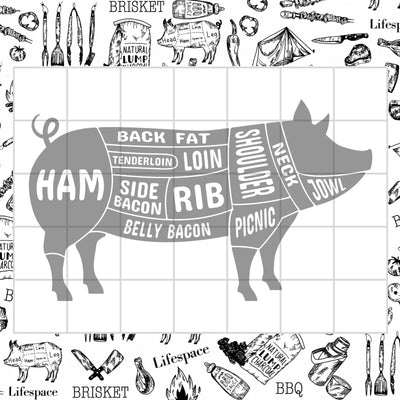 Lifespace Disposable 18" x 12" "Pig" Cutting Boards - 50x Sheets
