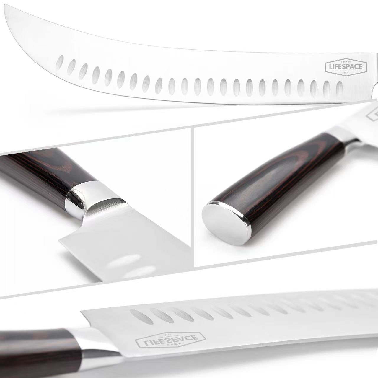 Lifespace 12" Slaughter Slicing Carving Knife in Gift Box