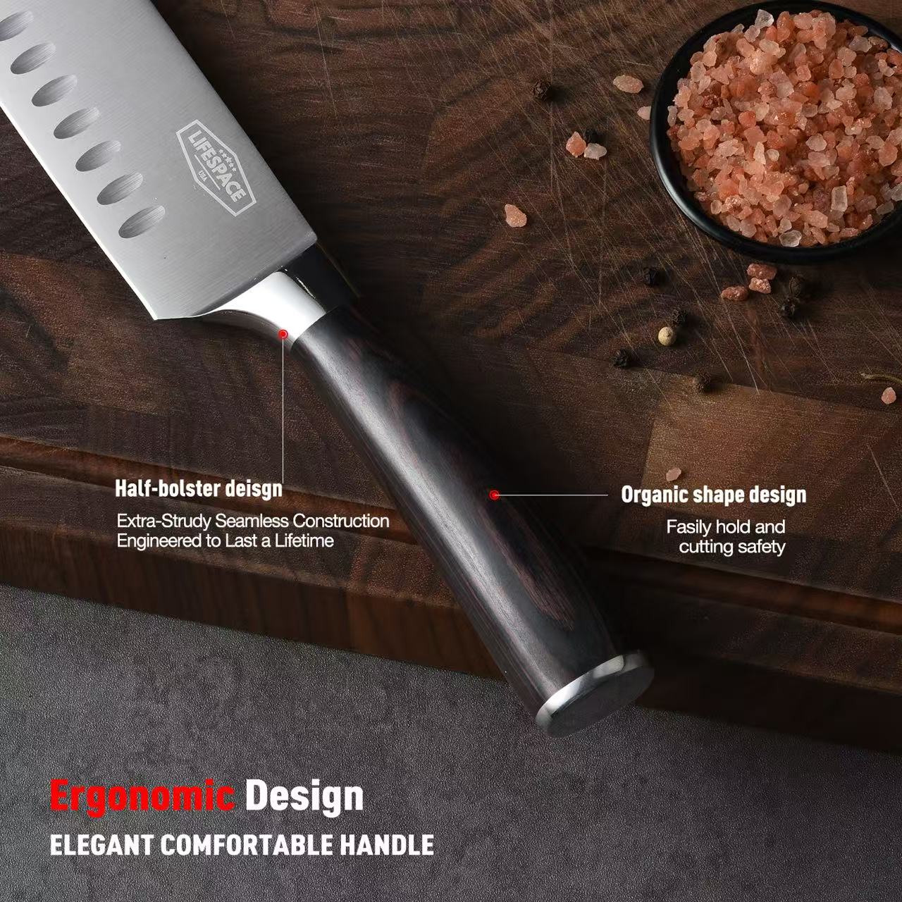 Lifespace 12" Slaughter Slicing Carving Knife in Gift Box