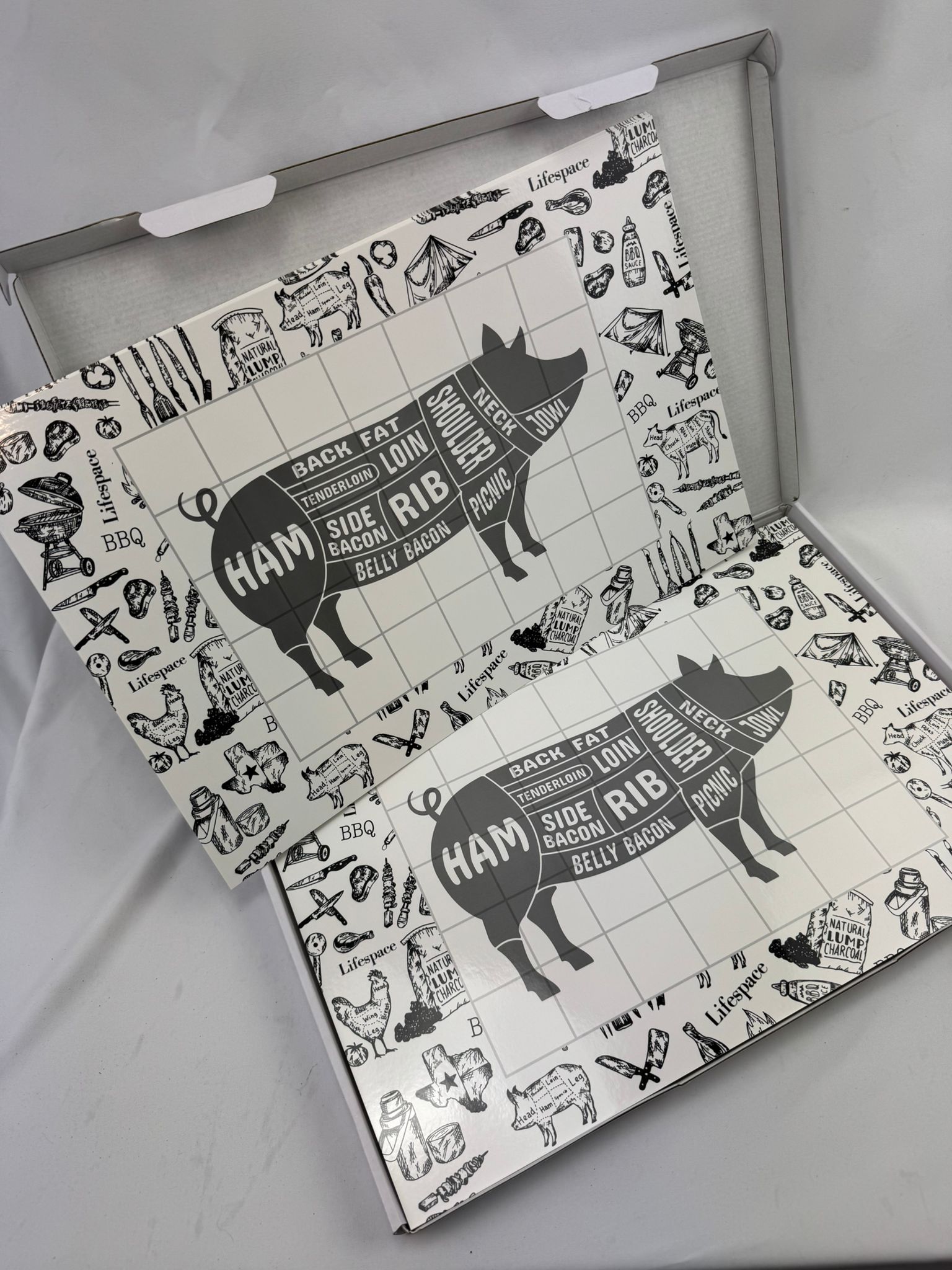 Lifespace Disposable 18" x 12" "Pig" Cutting Boards - 50x Sheets