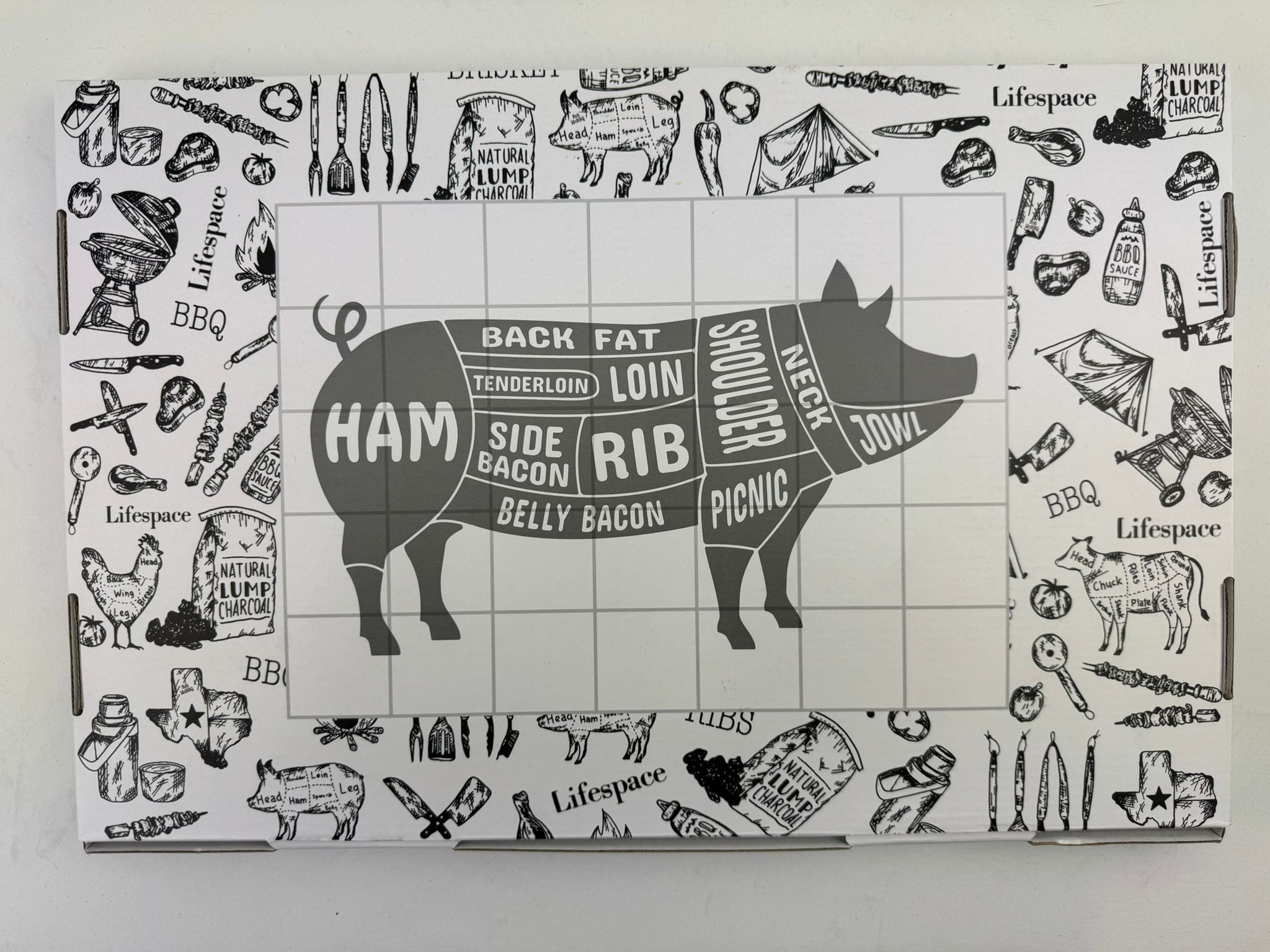 Lifespace Disposable 18" x 12" "Pig" Cutting Boards - 50x Sheets