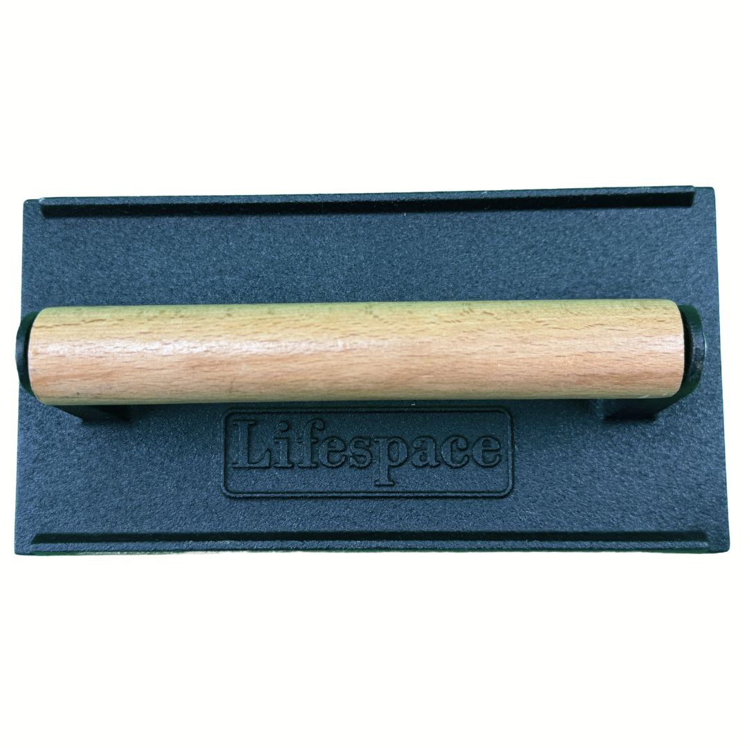 Lifespace Cast Iron Meat / Bacon Press - Rectangle