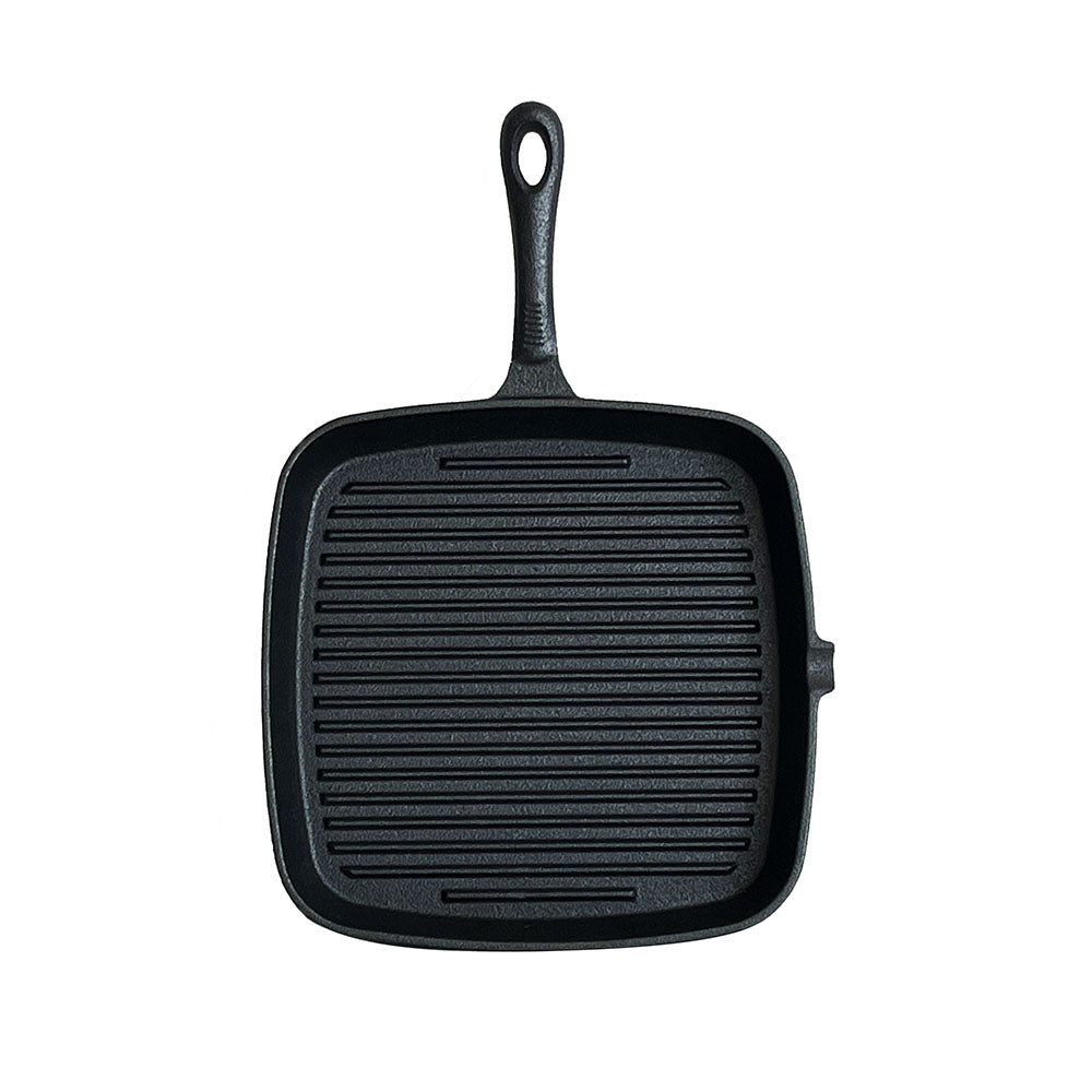 Lifespace Cast Iron Square Griddle Pan - 10"
