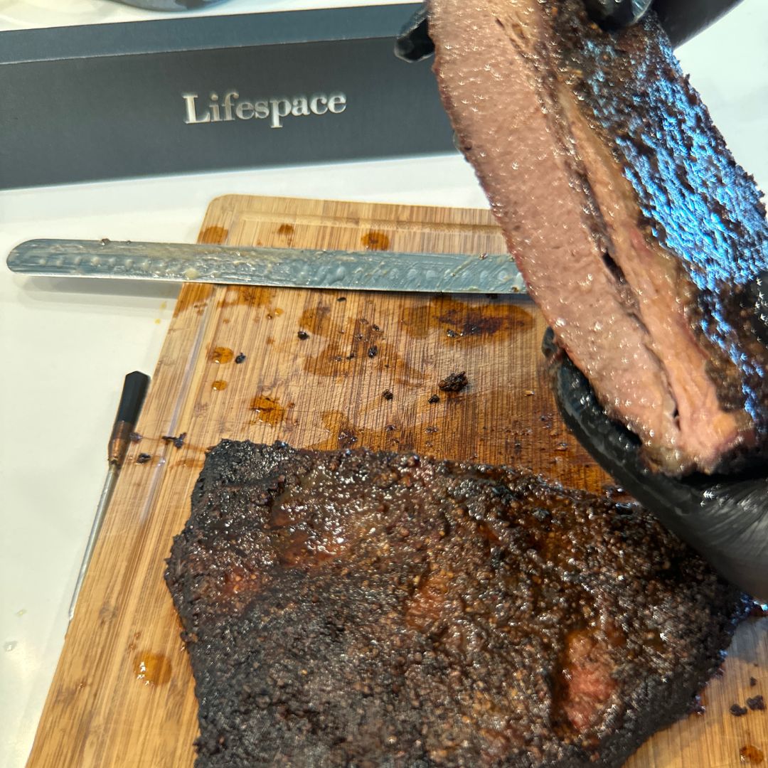 Lifespace Premium BBQ Brisket Carving Knife in Gift Box - 12in Stainless Steel Blade