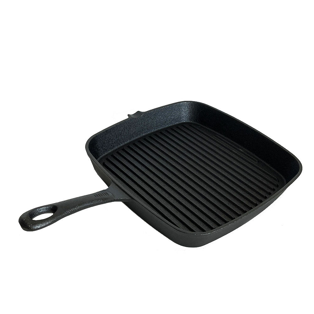 Lifespace Cast Iron Square Griddle Pan - 10"