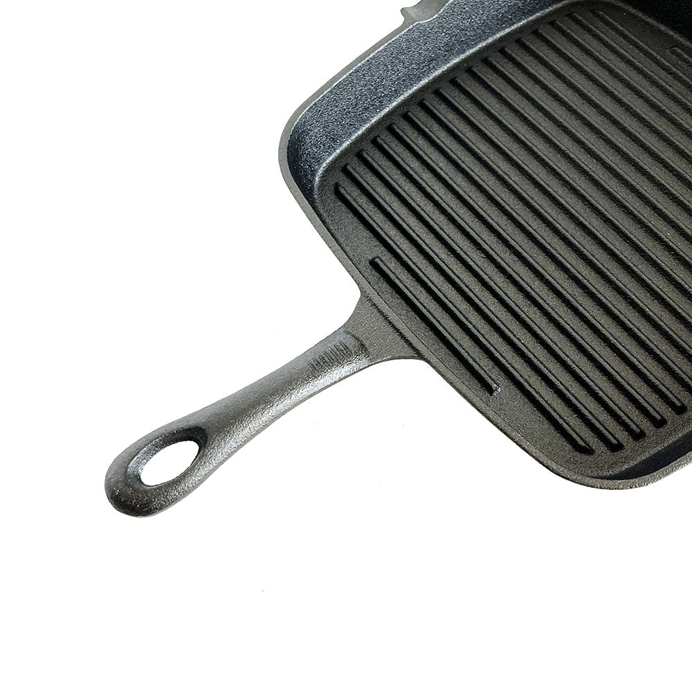 Lifespace Cast Iron Square Griddle Pan - 10"