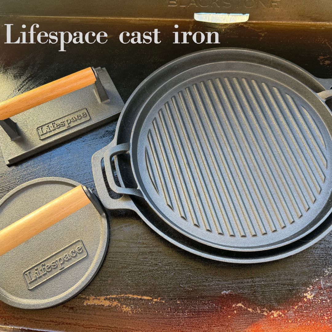 Lifespace Cast Iron Meat / Bacon Press - Rectangle