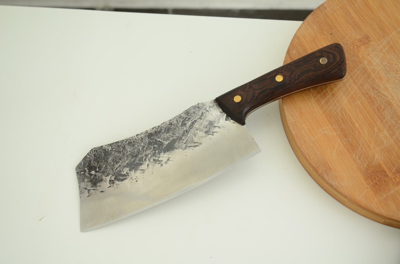 Lifespace 8" Chef Chopping Cleaver with 3 Rivets & Wood Handle - Lifespace