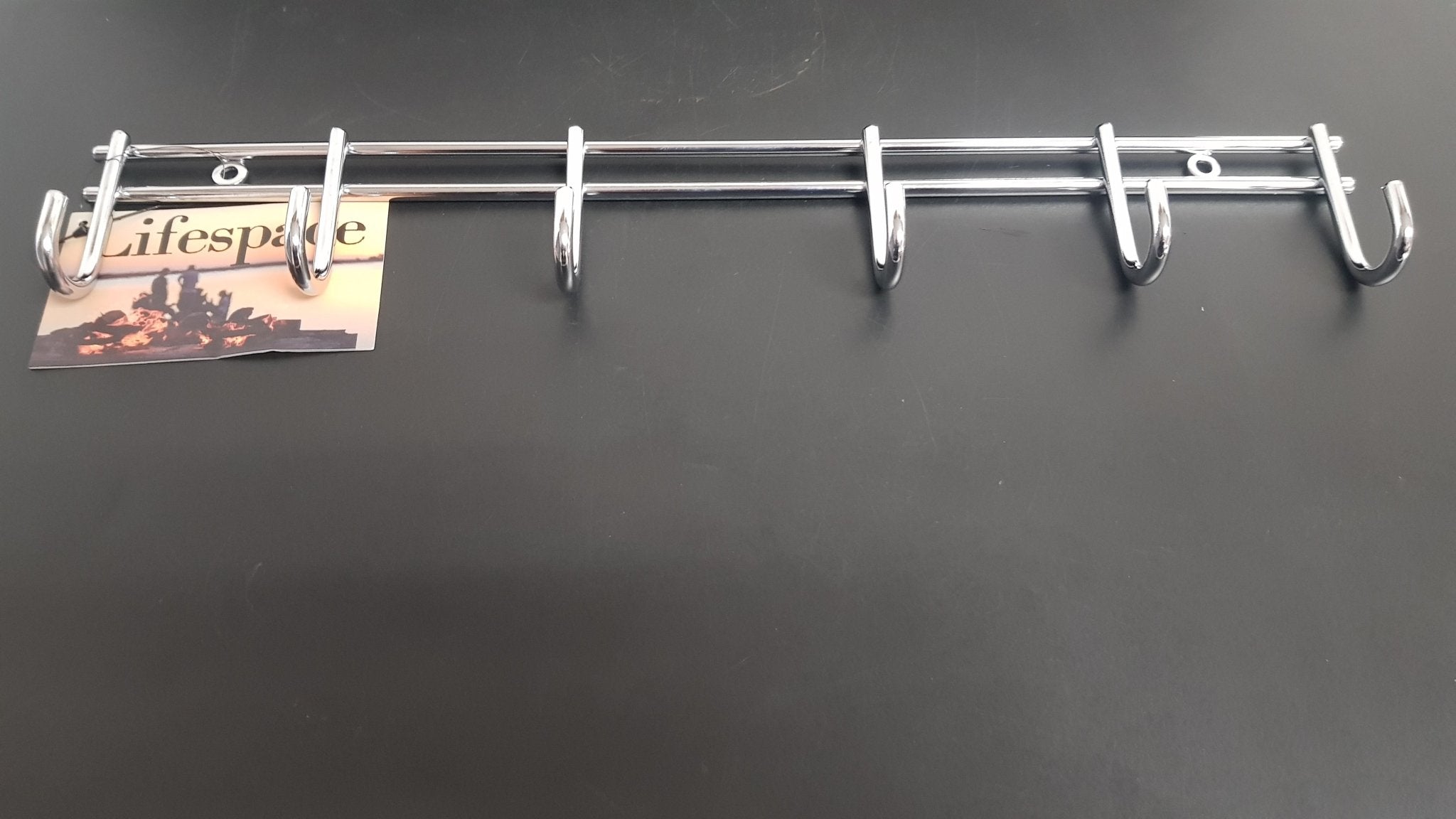 Lifespace Braai Utility Rack - 6 Hooks - Chrome Plated Mild Steel - Lifespace
