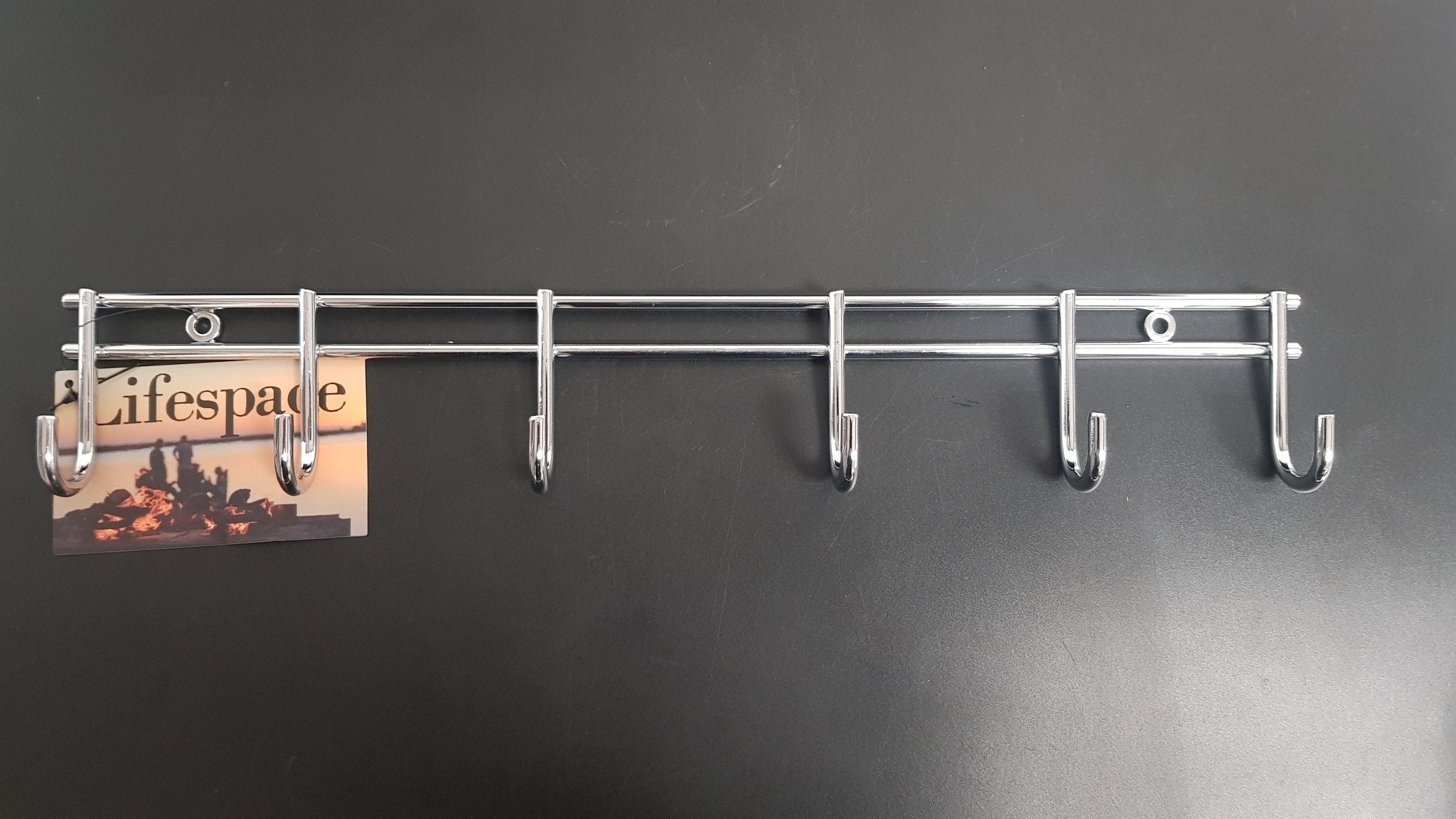Lifespace Braai Utility Rack - 6 Hooks - Chrome Plated Mild Steel - Lifespace