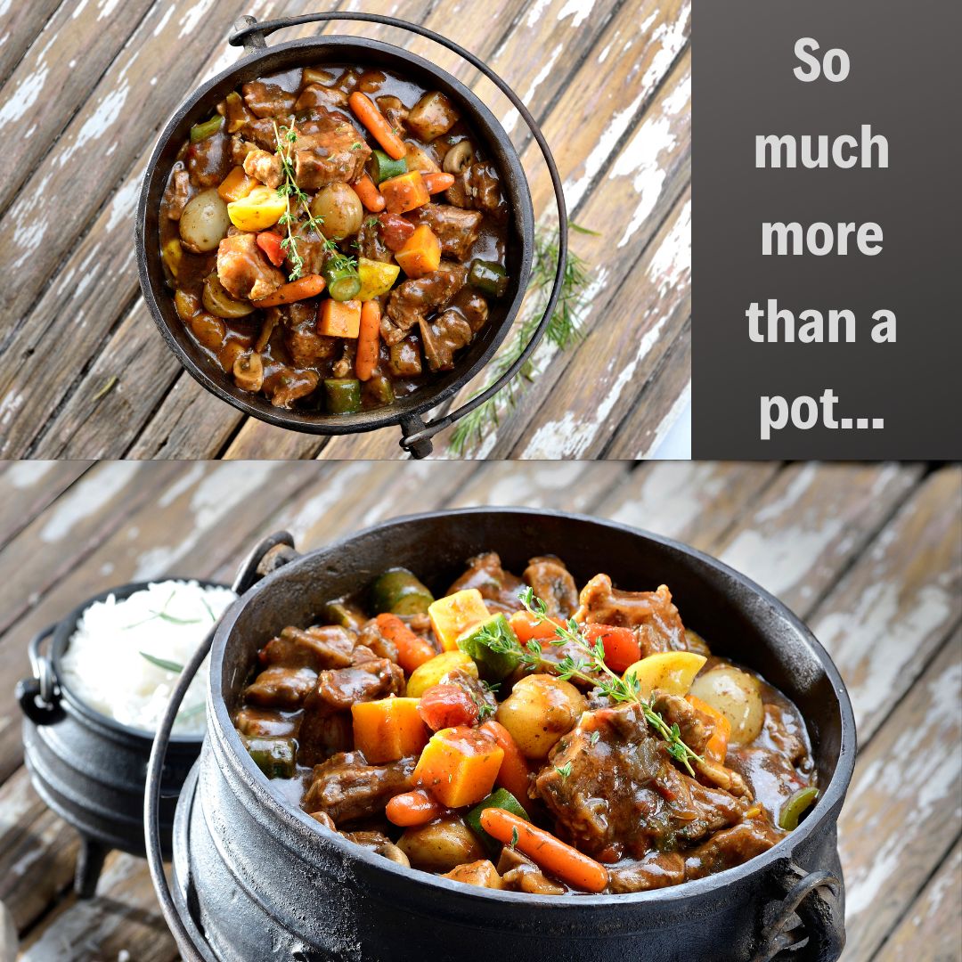 Lifespace No2 Cast Iron African Potjie Cooking Pot / Cauldron with Legs (6.3 Quart)
