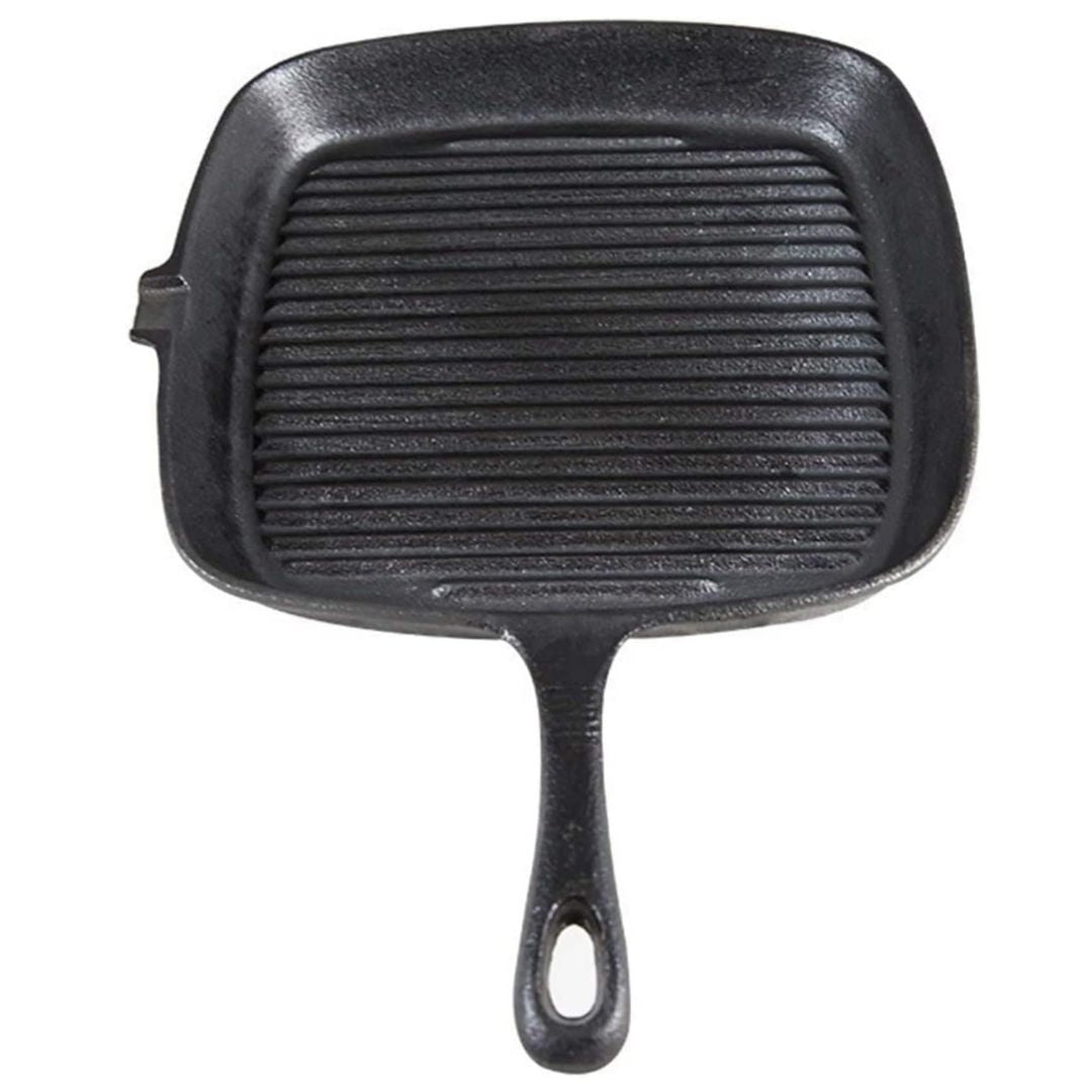 Lifespace Cast Iron Square Griddle Pan - 10"