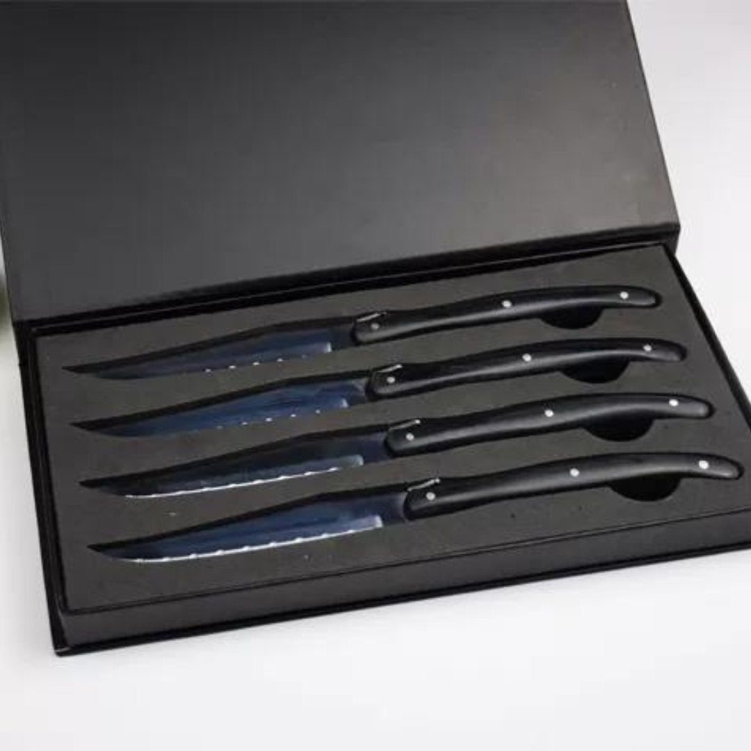 Lifespace 'Laguiole' 4-Piece Steak Knife Set in a Gift Box