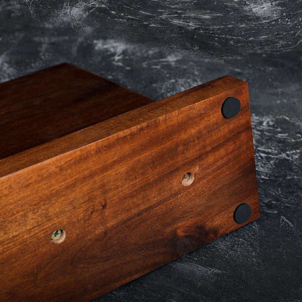 Lifespace Premium Counter Top Acacia Wood Magnetic Knife Holder