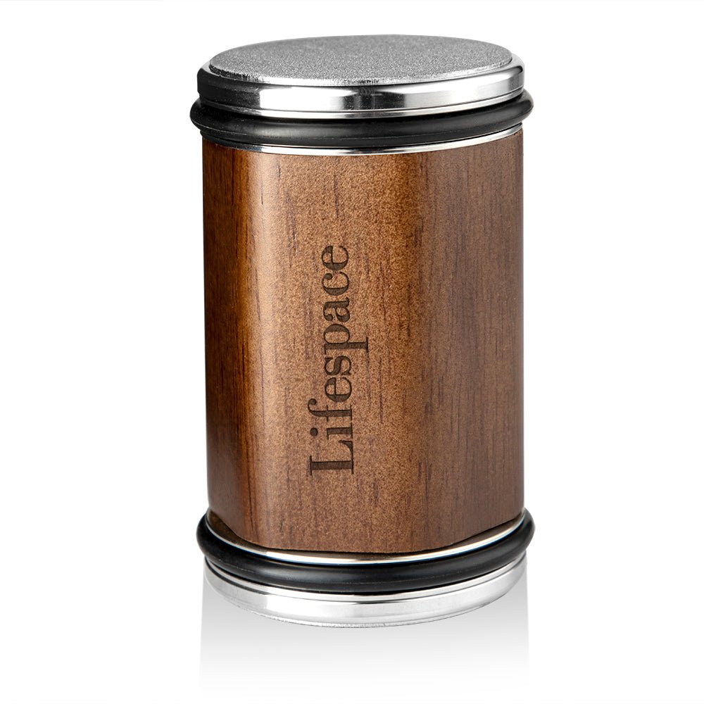 Lifespace Walnut Rolling Knife Sharpener — Diamond & Ceramic, 4 Angles, Gift Box